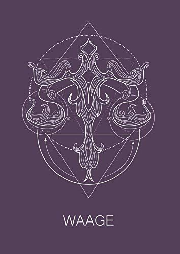 Waage: 120 seitiges kariertes Softcover Sternzeichen Notizbuch im A4 Format | Notizbuch - Tagebuch - Journal - Schulheft - Collegeblock Religion & Esotericism
