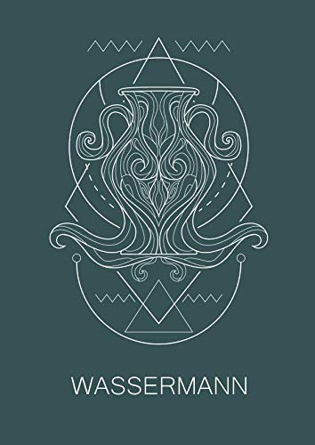 Wassermann: 120 seitiges kariertes Softcover Sternzeichen Notizbuch im A4 Format | Notizbuch - Tagebuch - Journal - Schulheft - Collegeblock Religion & Esotericism