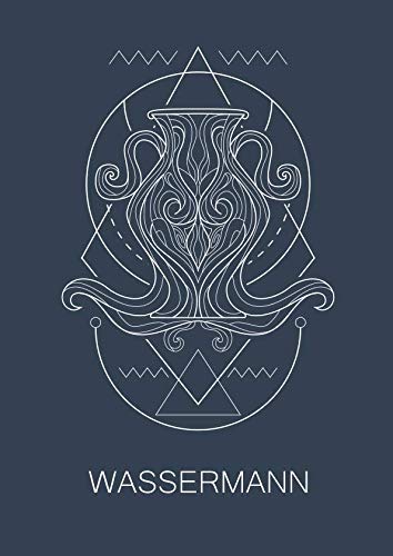 Wassermann: 120 seitiges kariertes Softcover Sternzeichen Notizbuch im A4 Format | Notizbuch - Tagebuch - Journal - Schulheft - Collegeblock Religion & Esotericism