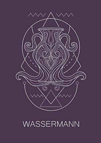 Wassermann: 120 seitiges kariertes Softcover Sternzeichen Notizbuch im A4 Format | Notizbuch - Tagebuch - Journal - Schulheft - Collegeblock Religion & Esotericism