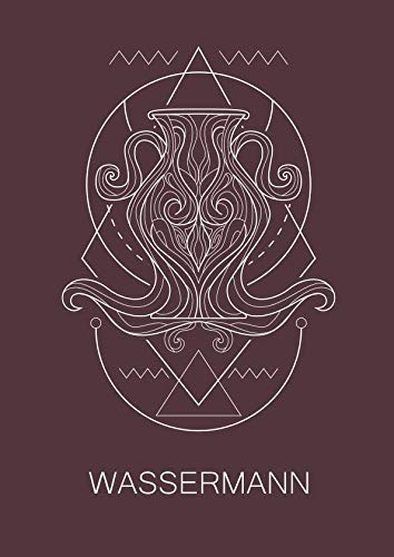 Wassermann: 120 seitiges kariertes Softcover Sternzeichen Notizbuch im A4 Format | Notizbuch - Tagebuch - Journal - Schulheft - Collegeblock Religion & Esotericism