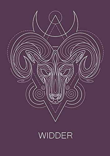 Widder: 120 seitiges kariertes Softcover Sternzeichen Notizbuch im A4 Format | Notizbuch - Tagebuch - Journal - Schulheft - Collegeblock Religion & Esotericism