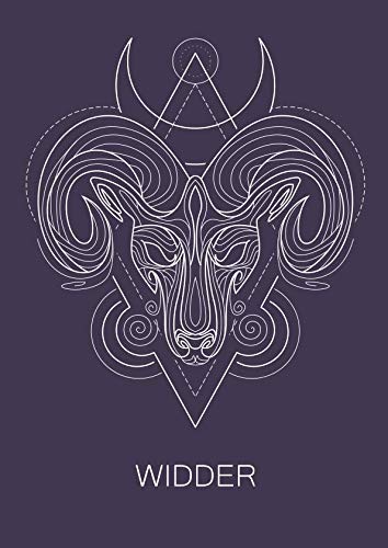 Widder: 120 seitiges kariertes Softcover Sternzeichen Notizbuch im A4 Format | Notizbuch - Tagebuch - Journal - Schulheft - Collegeblock Religion & Esotericism