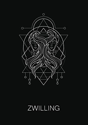 Zwilling: 120 seitiges kariertes Softcover Sternzeichen Notizbuch im A4 Format | Notizbuch - Tagebuch - Journal - Schulheft - Collegeblock Religion & Esotericism