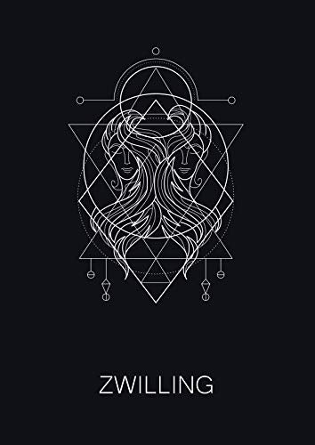 Zwilling: 120 seitiges kariertes Softcover Sternzeichen Notizbuch im A4 Format | Notizbuch - Tagebuch - Journal - Schulheft - Collegeblock Religion & Esotericism