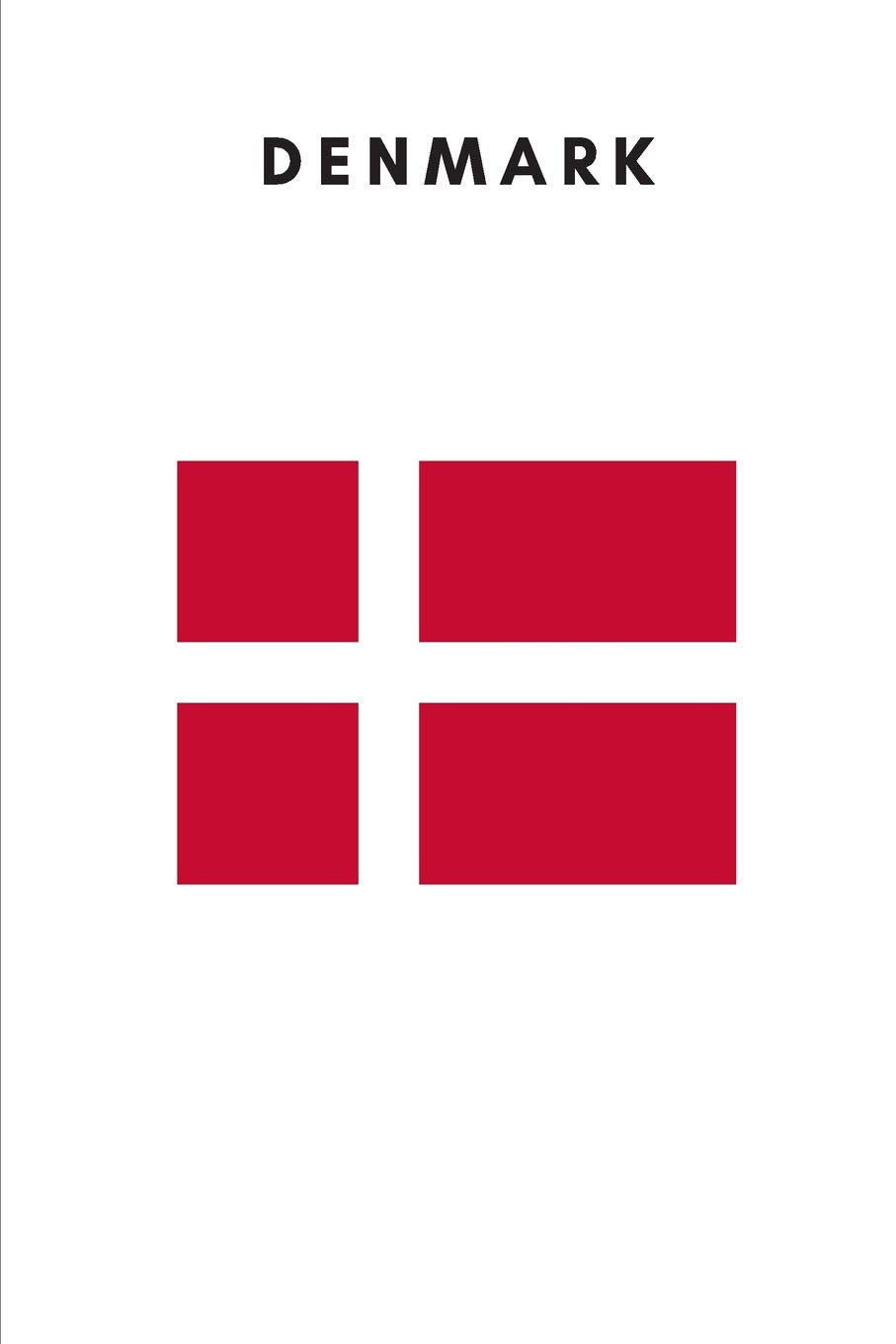 Denmark: Country Flag A5 Notebook (6 x 9 in) to write in with 120 pages White Paper Journal / Planner / Notepad Leisure, Home & Garden