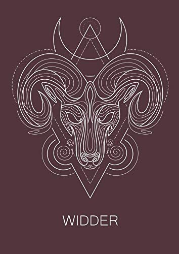 Widder: 120 seitiges liniertes Softcover Sternzeichen Notizbuch im A4 Format | Notizbuch - Tagebuch - Journal - Schulheft - Collegeblock Religion & Esotericism