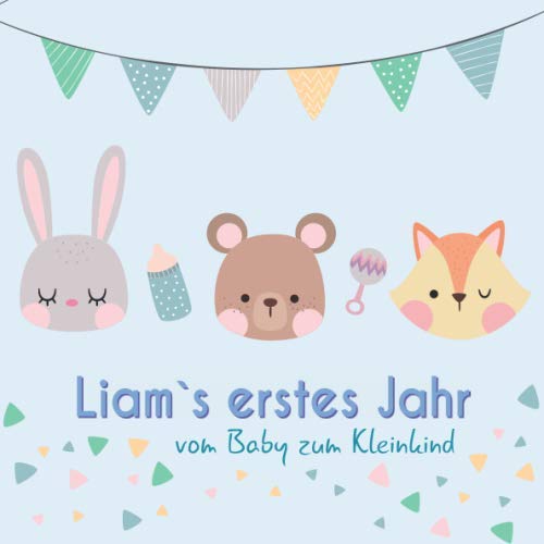 Liam`s erstes Jahr - vom Baby zum Kleinkind: Babyalbum für Jungen zum Ausfüllen für das erste Lebensjahr Parents & Children