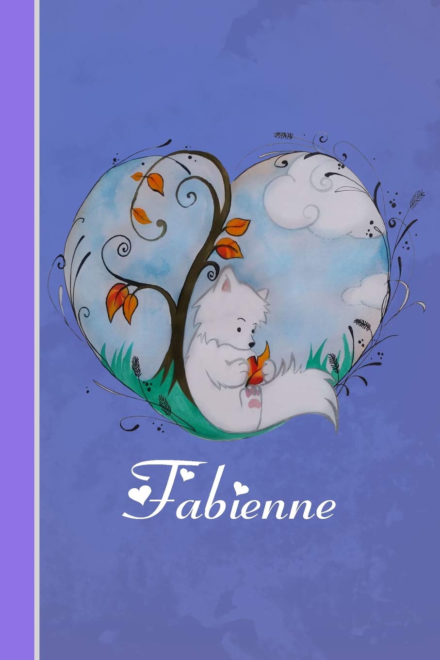 Fabienne: Cahier personnalisé | Fox avec coeur | Couverture souple | 120 pages | vide | Notebook | Journal intime | Scrapbook | idée cadeau Non-fiction