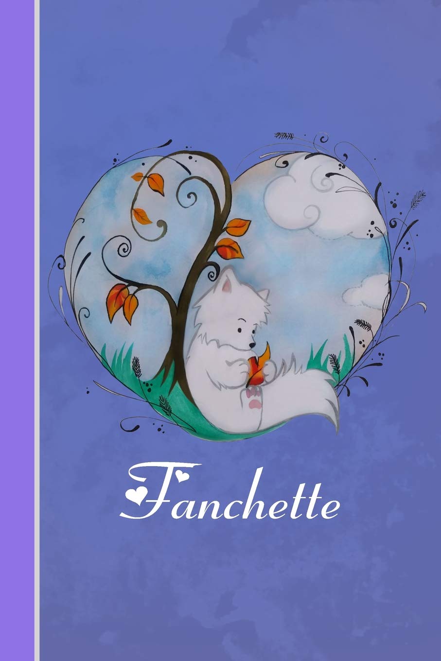 Fanchette: Cahier personnalisé | Fox avec coeur | Couverture souple | 120 pages | vide | Notebook | Journal intime | Scrapbook | idée cadeau Non-fiction