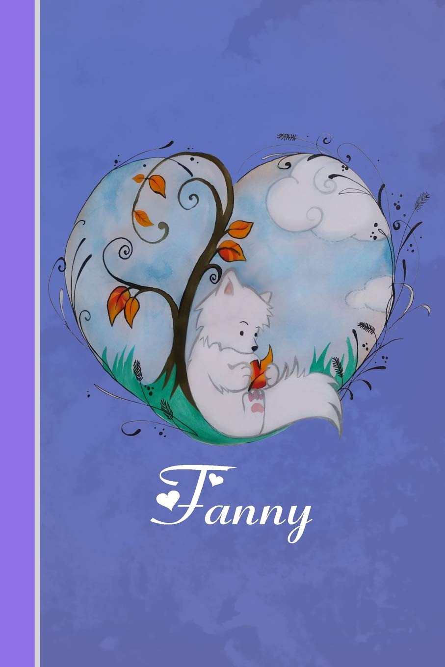 Fanny: Cahier personnalisé | Fox avec coeur | Couverture souple | 120 pages | vide | Notebook | Journal intime | Scrapbook | idée cadeau Non-fiction