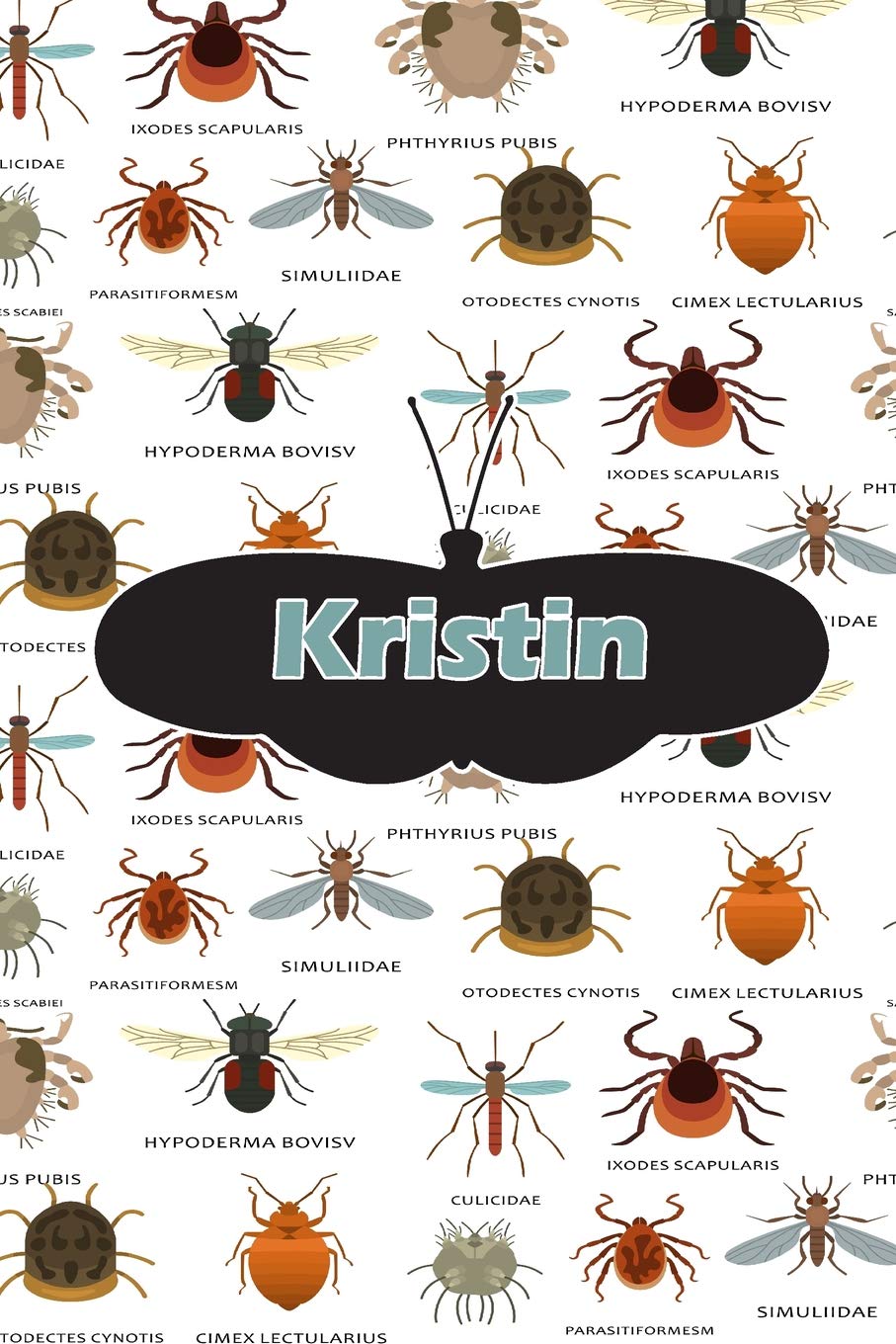 Kristin: Bug Insect Handwriting FOR K-3 Students Practice Paper Book Notebook Journal book 120 pages 6"x9" book