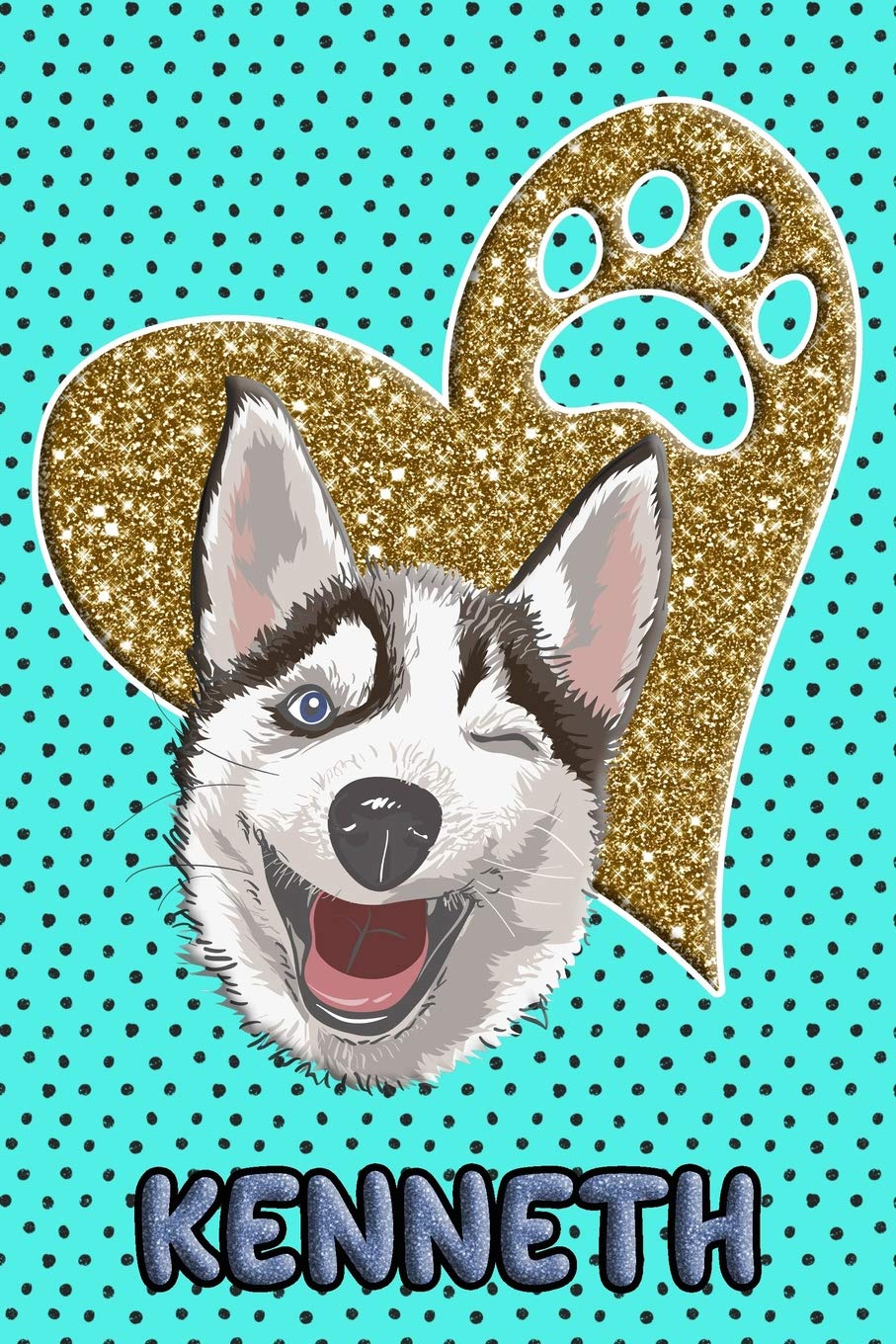 Husky Life Kenneth: College Ruled | Composition Book | Diary | Lined Journal | Blue Pets