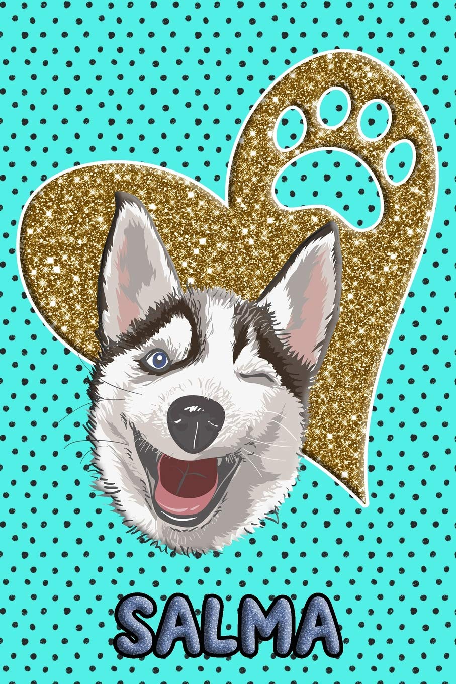 Husky Life Salma: College Ruled | Composition Book | Diary | Lined Journal | Blue Pets
