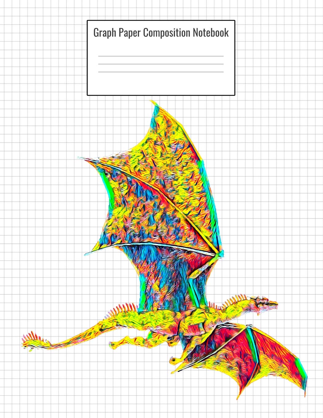 Graph Paper Composition Notebook: Quad Ruled 5 Squares Per Inch, 110 Pages, Flying Dragon Cover, 8.5 x 11 inches / 21.59 x 27.94 cm Learning & Reference