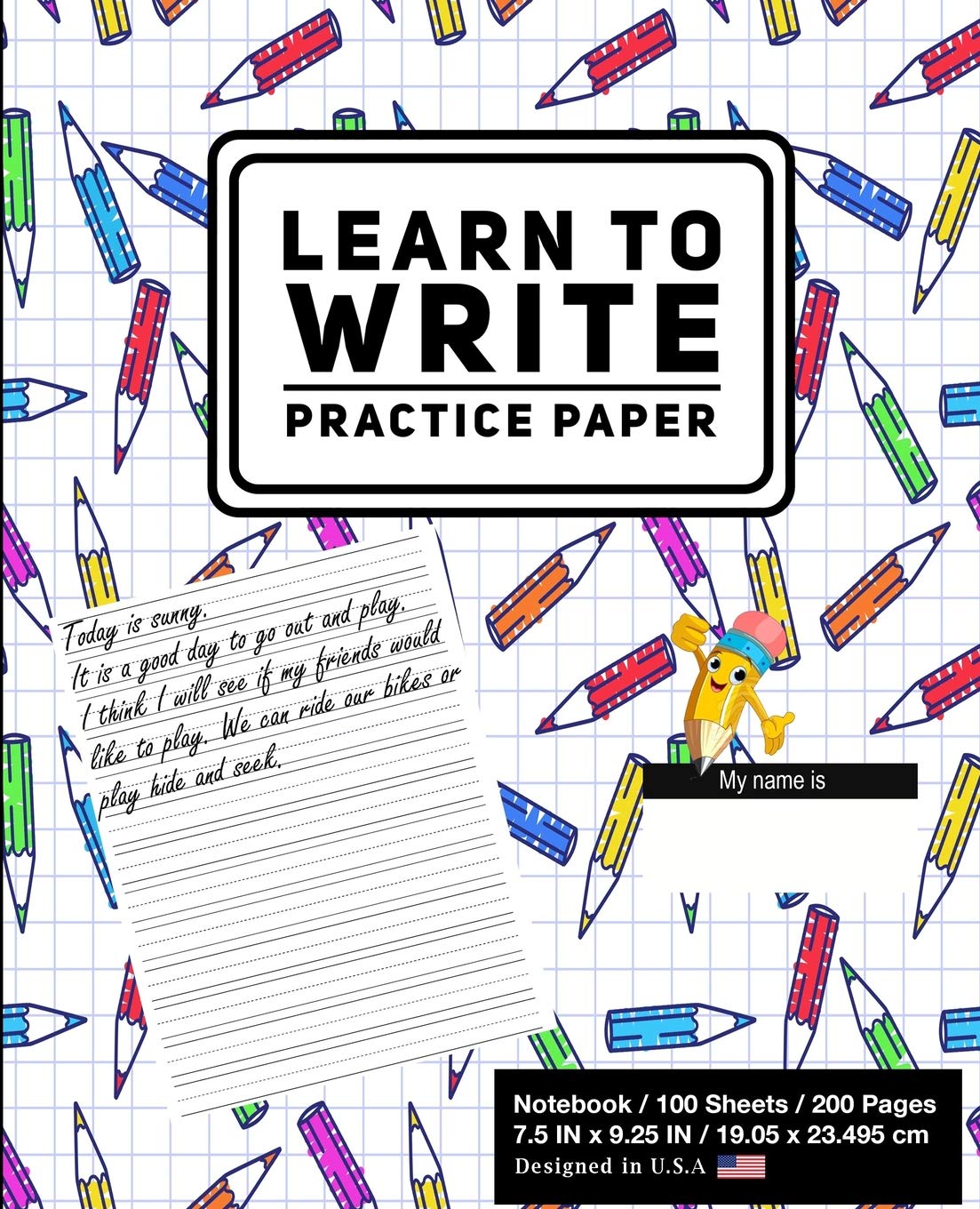 Learn To Write Practice Paper: School Design (11) - Primary Journal Writing Tablet Notebook For Kids - For Alphabet ABC Handwriting Practice- For Home & School Reading Aloud & Learning to Read