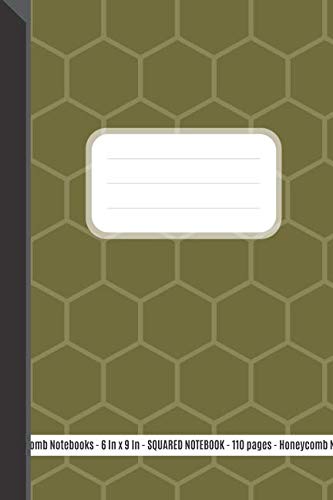 Squared Notebook: 110 Pages, 6 x 9 inches (15.24 x 22.86 cm), Honeycomb Pattern Seaweed Green Soft Matte Cover Business, Finance & Career