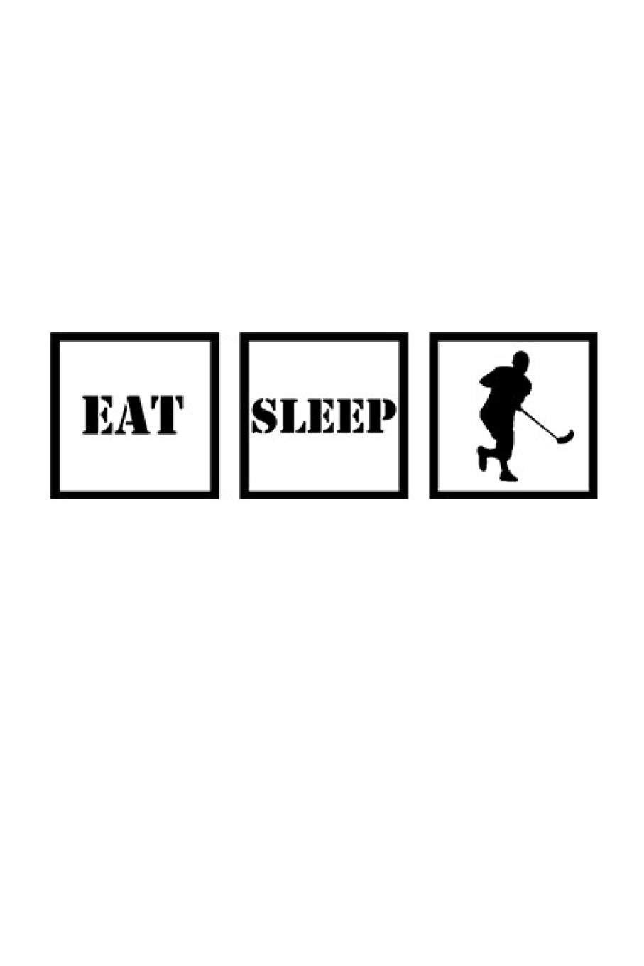 EAT SLEEP: FLOORBALL Notizbuch Unihockey Notebook Innebandy Hockey 6x9 Leisure & Fun
