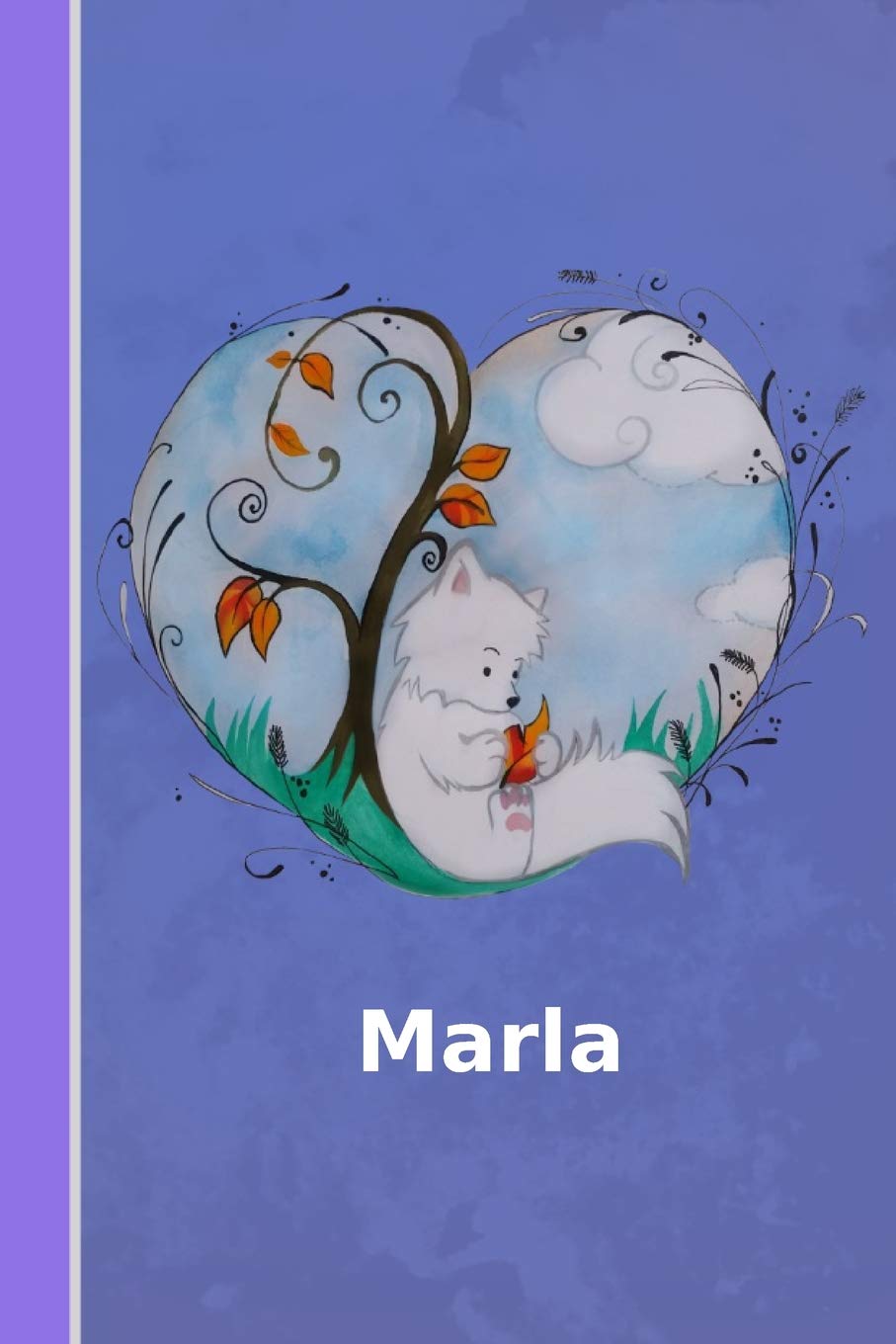 Marla: personalized notebook | illustration fox with heart | softcover | 120 pages | blank | notebook | diary | scrapbook | journal | gift idea Non-fiction