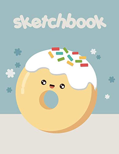 Sketchbook: Cute Kawaii Food Sketchbook for Girls: 150+ Pages of 8.5"x11" Blank Paper for Sketching, Doodling and Drawing (Kawaii for Kids) Film, Art & Culture