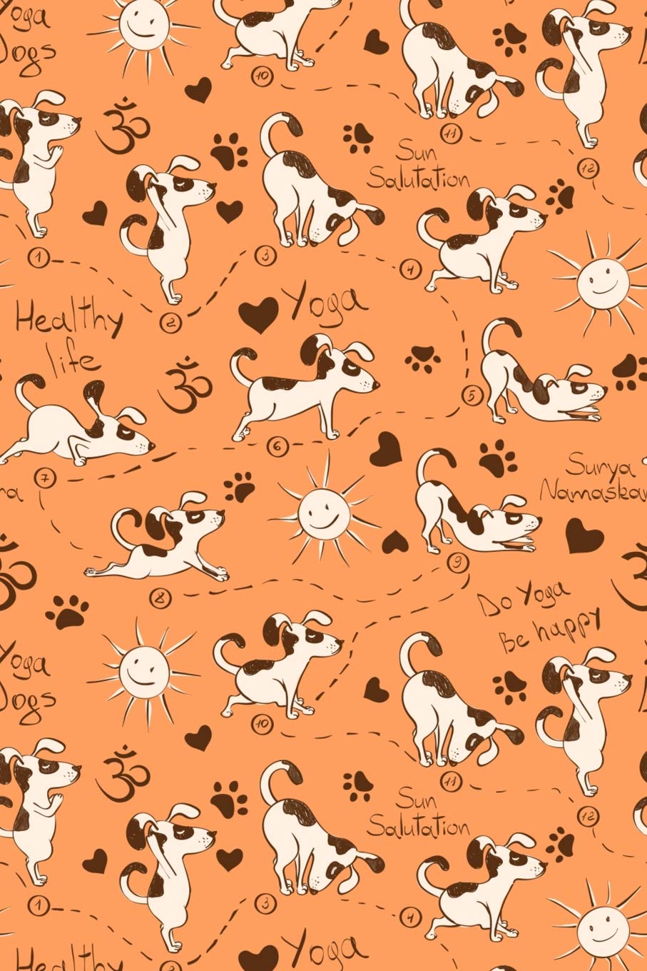 Notizbuch: Yoga Hunde Cover Design / 120 Seiten / Kariert / DIN A5 + (15,24 x 22,86 cm) / Soft Cover Geology & Geography