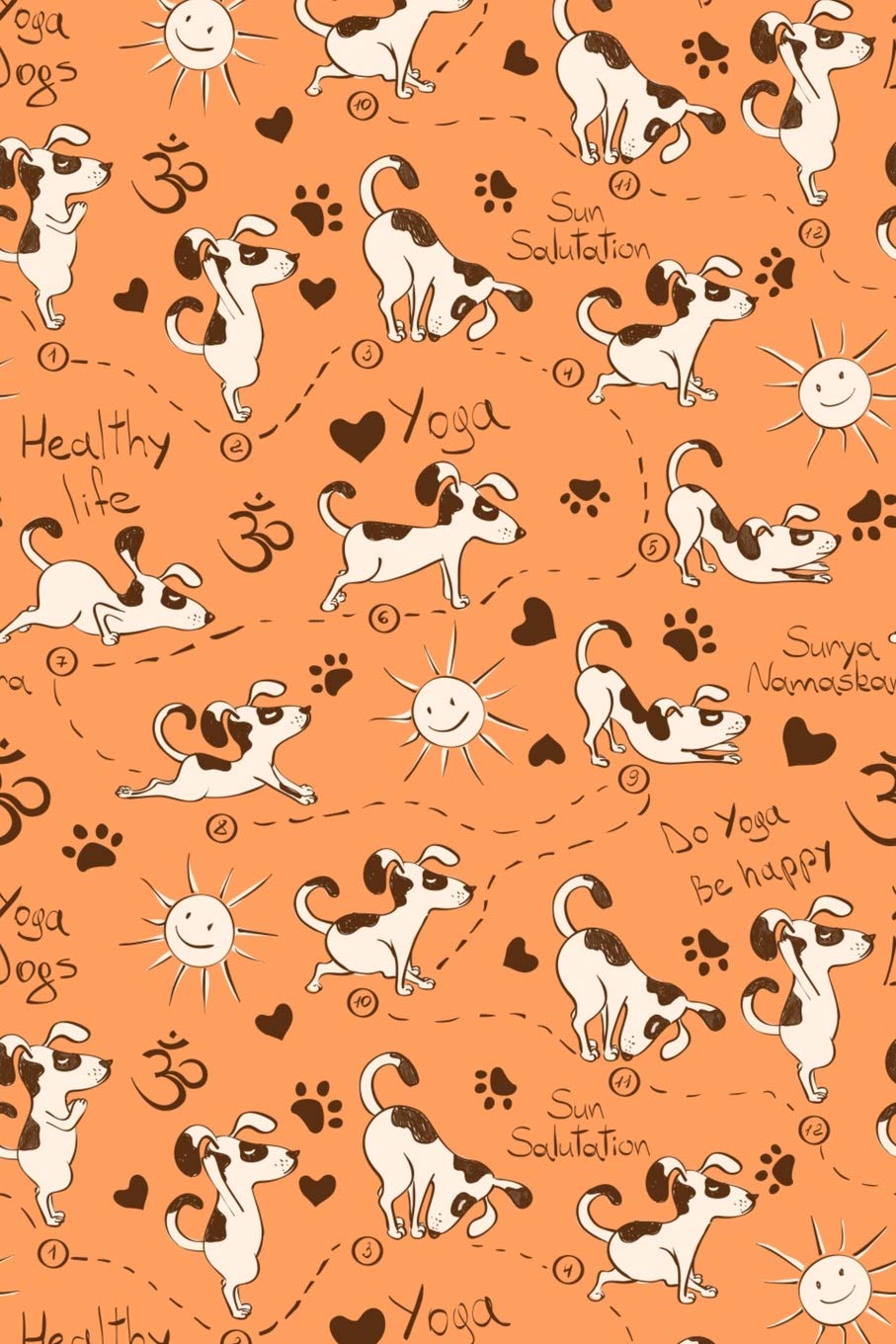 Notizbuch: Yoga Hunde Cover Design / 120 Seiten / Liniert / DIN A5 + (15,24 x 22,86 cm) / Soft Cover Geology & Geography