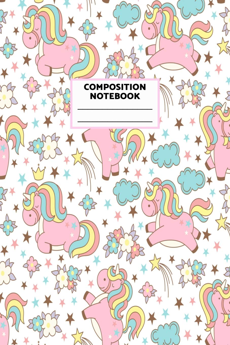 Composition Notebook: Unicorn Journal for Girls, Teen and Women Cute Matte Cover Design with Blank Lined Interior College Ruled (Great as Party Favors, Gifts, Diary, Journal, School Notebook) Books