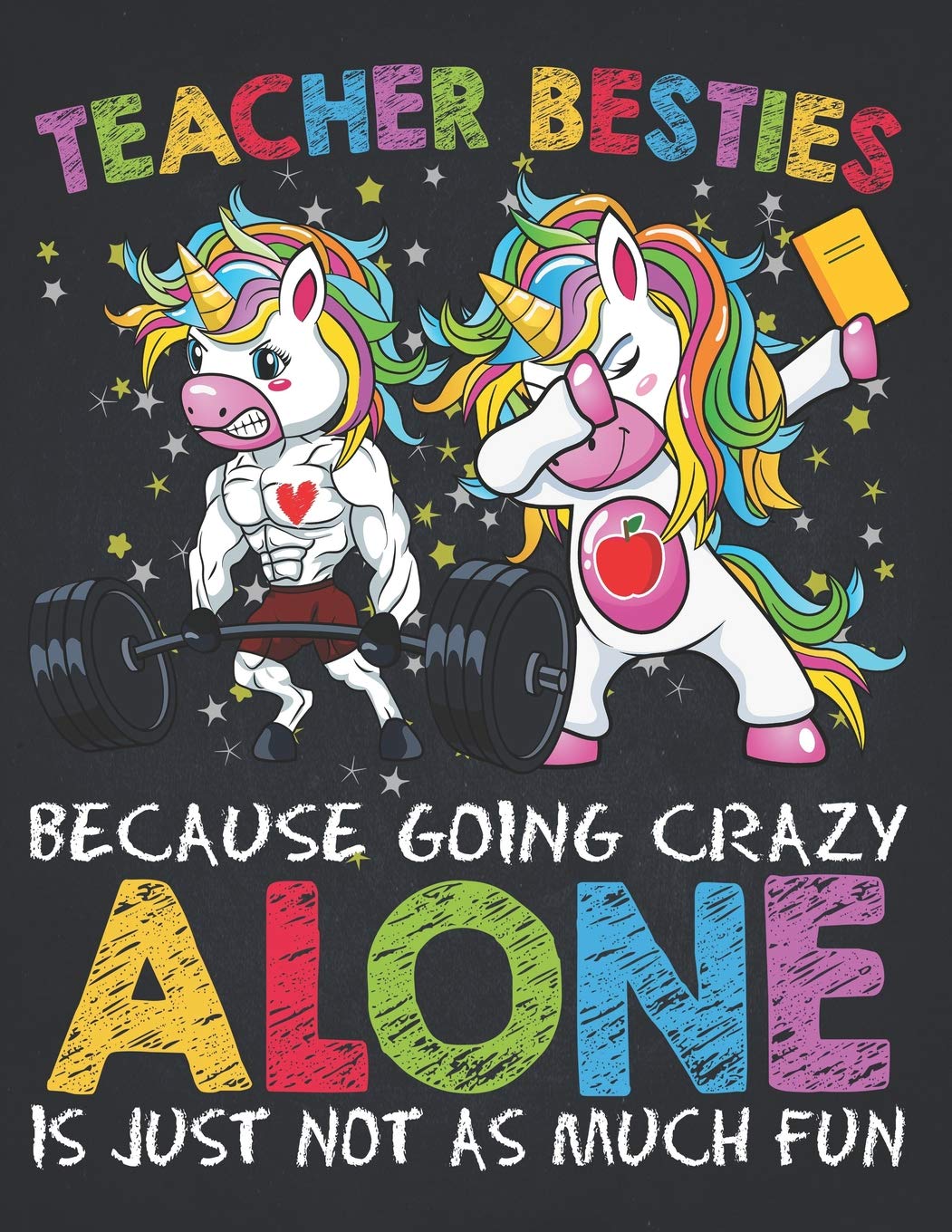 School Supplies: At Gym Teacher Besties Tee Dabbing Unicorn Going Crazy Alone Dotted Bullet Notebook Journal Dot Grid Planner Organizer Weight lifting ... unicorn teach life iep goals educaton 8.5x11 Learning & Reference