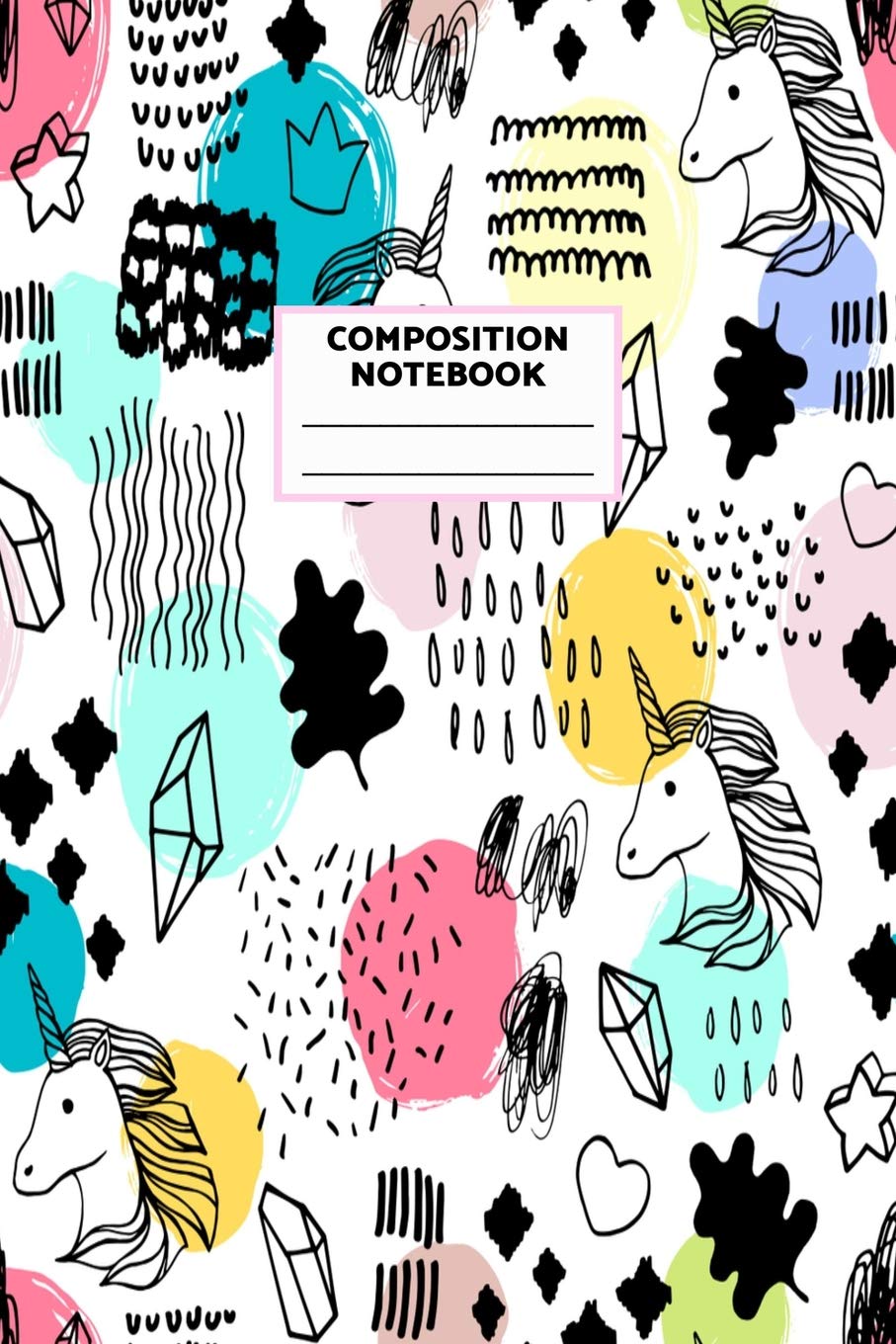 Composition Notebook: Unicorn Journal for Girls, Teen and Women Cute Matte Cover Design with Blank Lined Interior College Ruled (Great as Party Favors, Gifts, Diary, Journal, School Notebook) Books