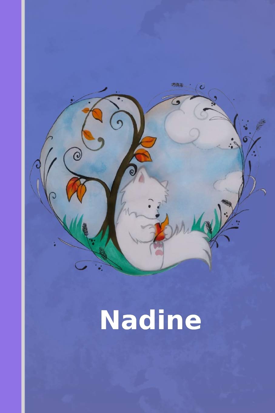 Nadine: personalized notebook | illustration fox with heart | softcover | 120 pages | blank | notebook | diary | scrapbook | journal | gift idea Non-fiction