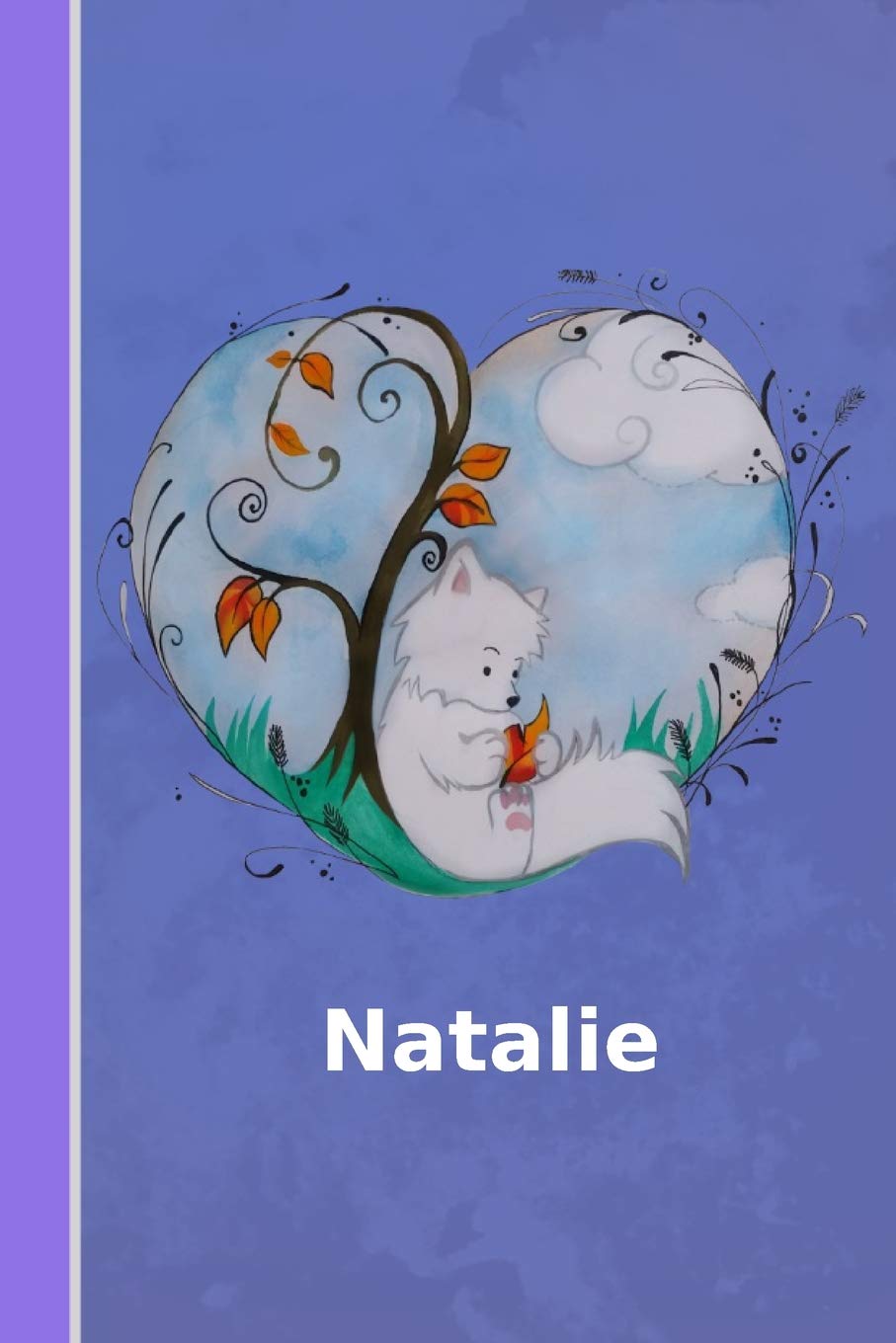 Natalie: personalized notebook | illustration fox with heart | softcover | 120 pages | blank | notebook | diary | scrapbook | journal | gift idea Non-fiction