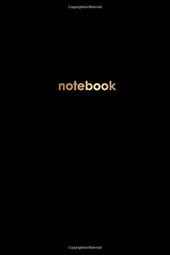 Notebook: Black, Gold, Minimalist, Simple, Journal, Composition Book, Diary (100 Pages, Unlined, Blank 6 x 9 inches) Softcover Notes Journal, College Composition Notebook, Design Cover Note Book Business, Finance & Career