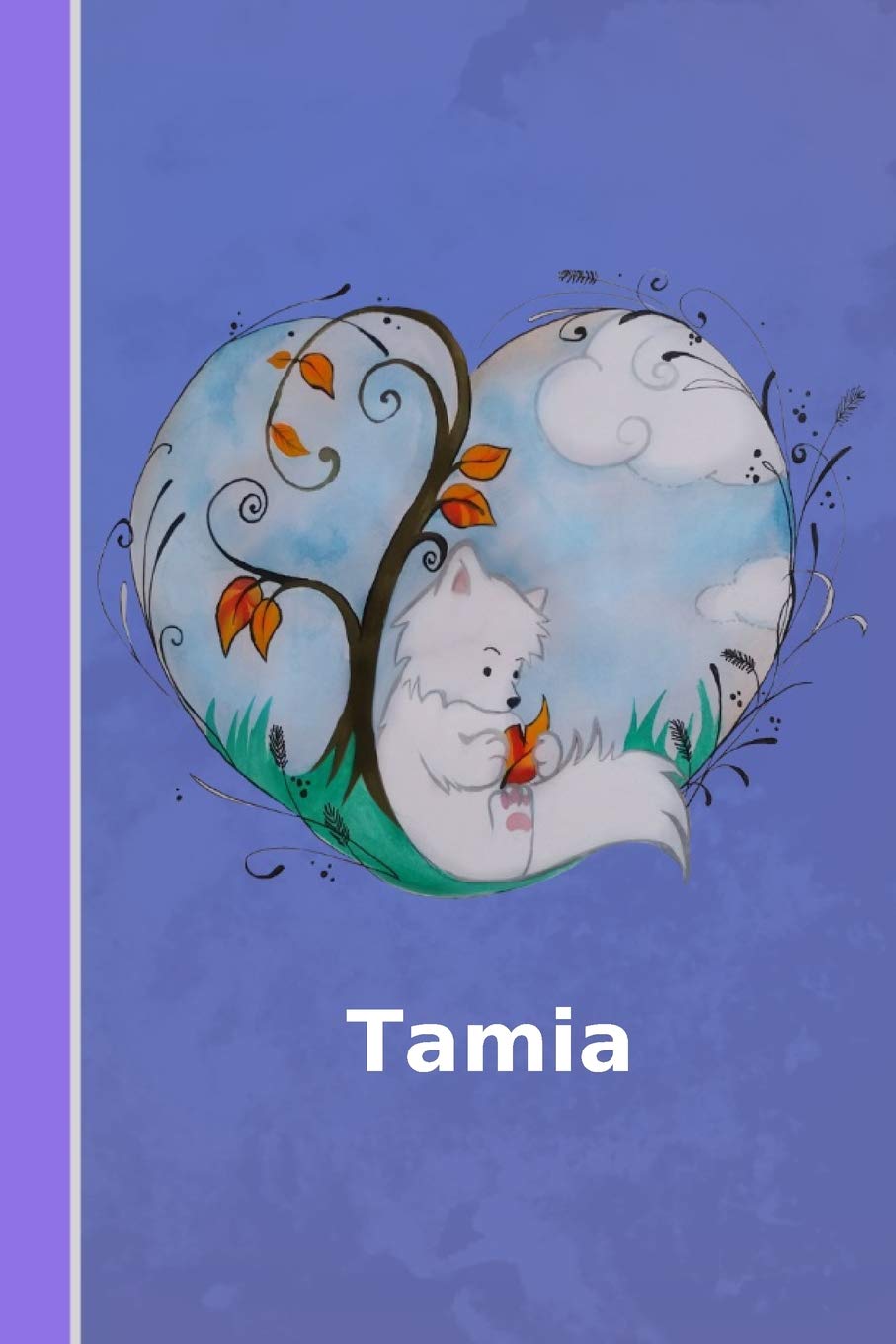 Tamia: personalized notebook | illustration fox with heart | softcover | 120 pages | blank | notebook | diary | scrapbook | journal | gift idea Non-fiction