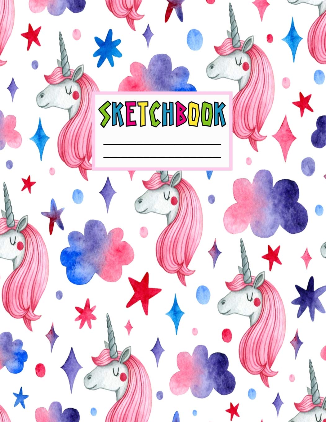 Sketchbook: Cute Unicorn Kawaii Sketch Book for Girls, Kids, Teens, Women (Perfect for Sketching, Drawing, Doodling, Journal, Note Pad, Birthday Party Favors) Books