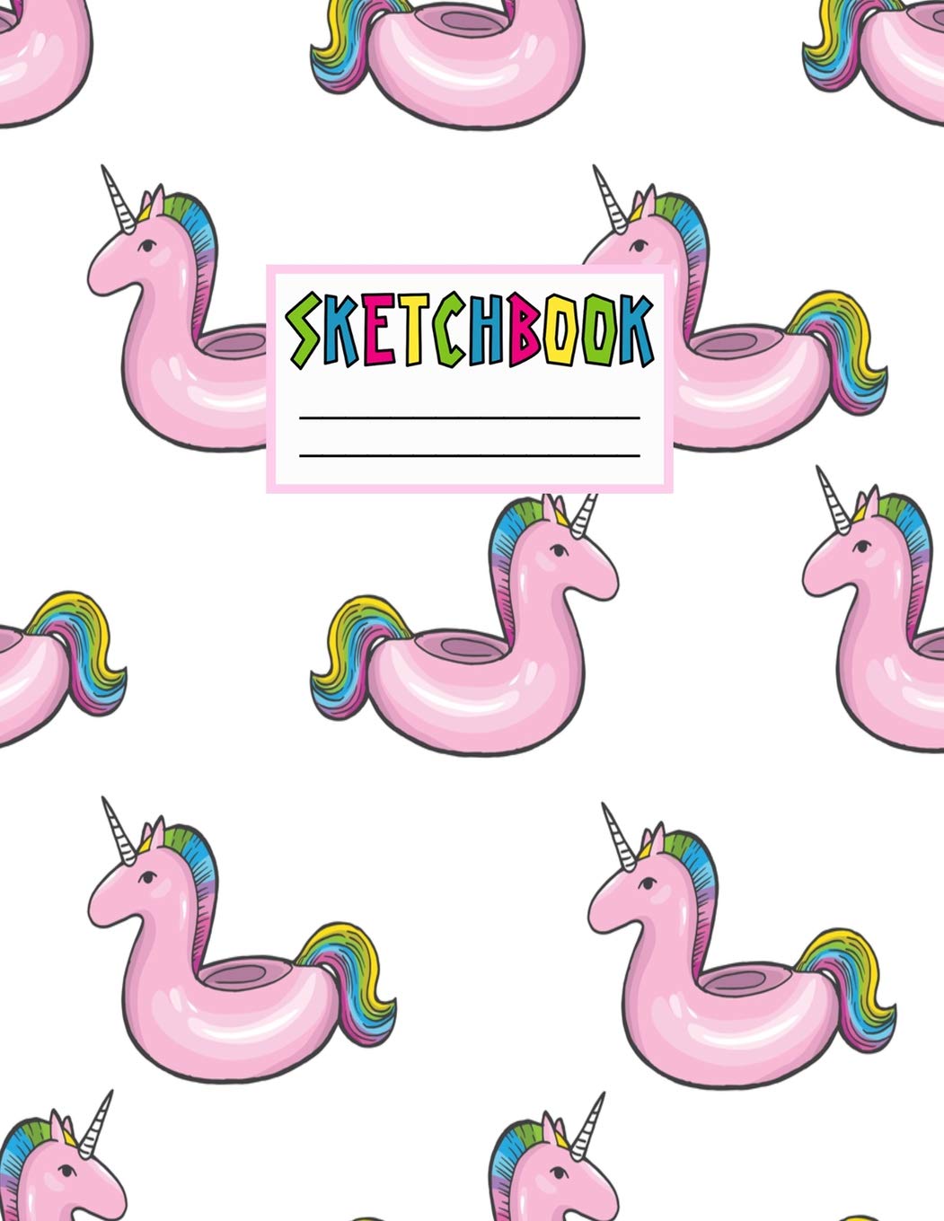 Sketchbook: Cute Unicorn Kawaii Sketch Book for Girls, Kids, Teens, Women (Perfect for Sketching, Drawing, Doodling, Journal, Note Pad, Birthday Party Favors) Books