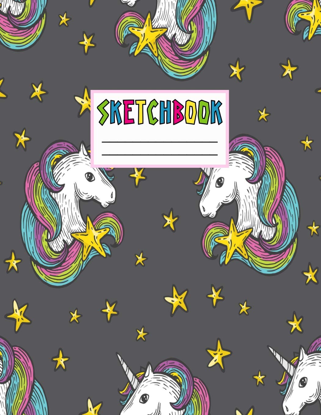 Sketchbook: Cute Unicorn Kawaii Sketch Book for Girls, Kids, Teens, Women (Perfect for Sketching, Drawing, Doodling, Journal, Note Pad, Birthday Party Favors) Books
