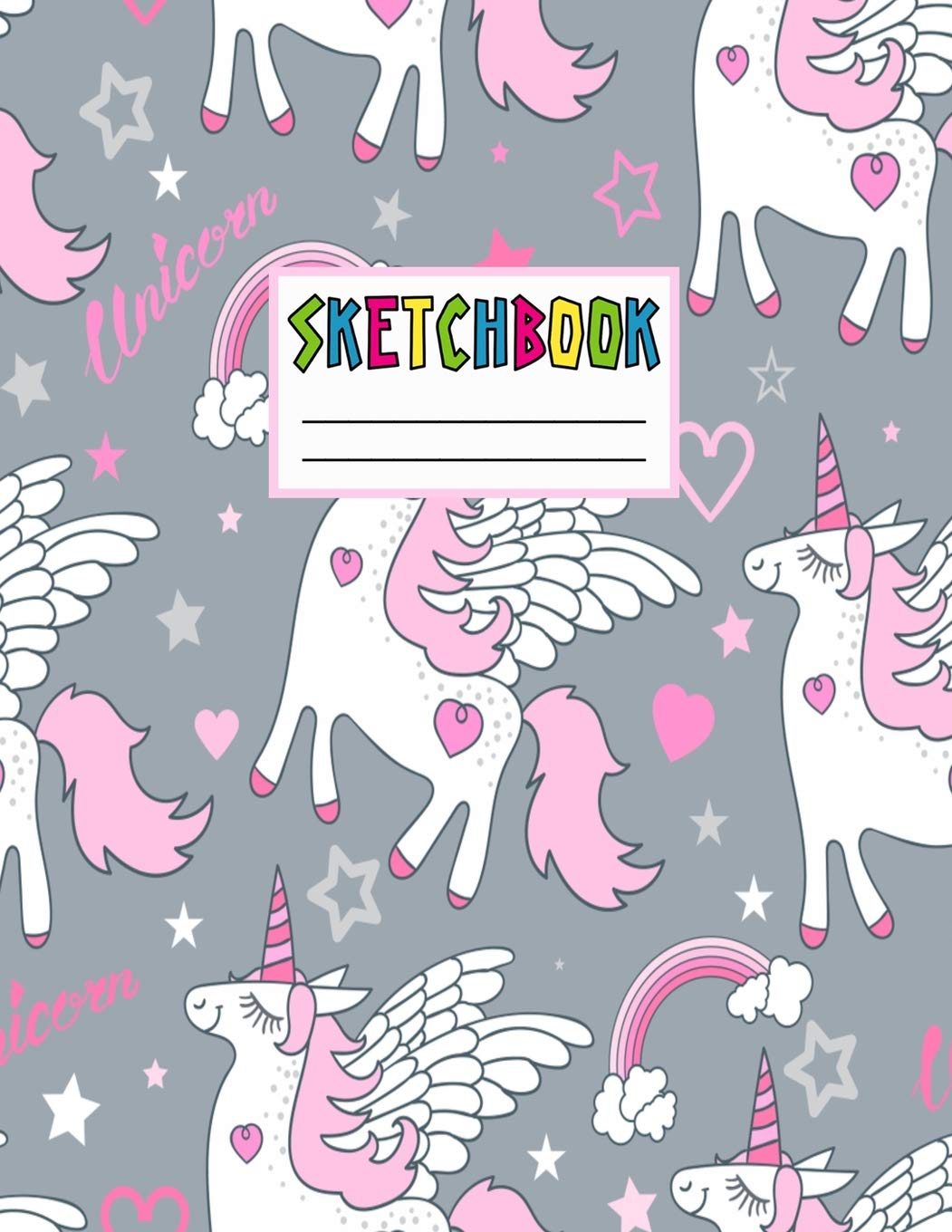 Sketchbook: Cute Unicorn Kawaii Sketch Book for Girls, Kids, Teens, Women (Perfect for Sketching, Drawing, Doodling, Journal, Note Pad, Birthday Party Favors) Books