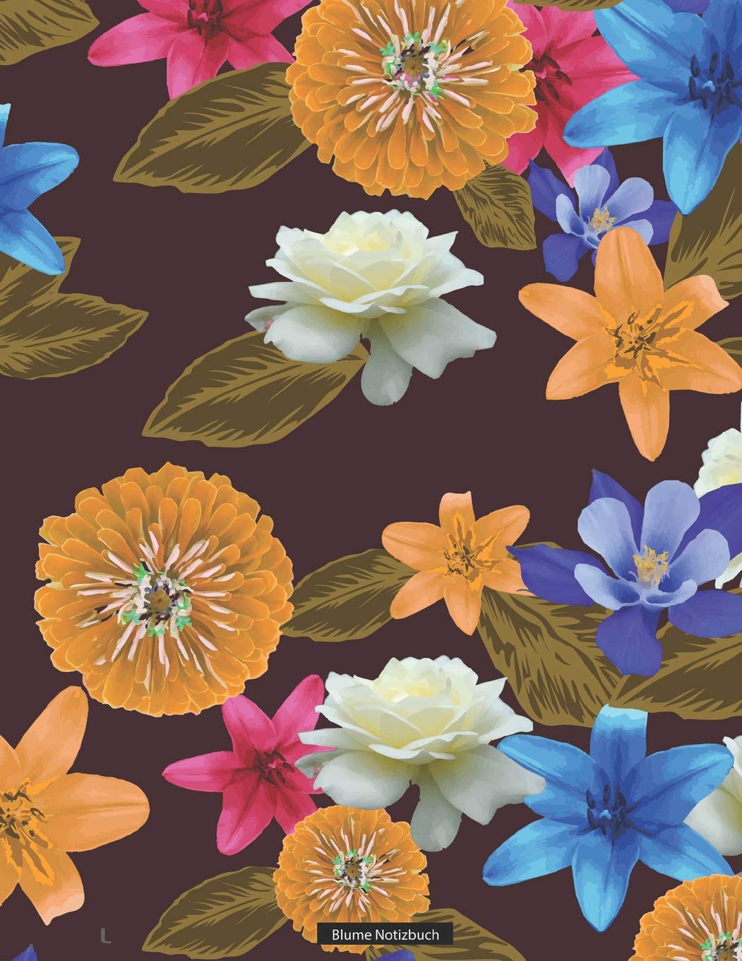 Blume Notizbuch: Din A4 150 Seiten - "BL029" (mit Inhaltsverzeichnis, liniert mit Rand, Seiten numeriert, mattes Vintage Softcover- Notizheft, Tagebuch, Songheft, Rezeptebuch, Schreibheft) book
