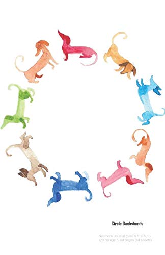 Circle Dachshunds Notebook Journal (Size 5,5” x 8,5”): 120 college-ruled pages (60 sheets) Hobbies & Crafts