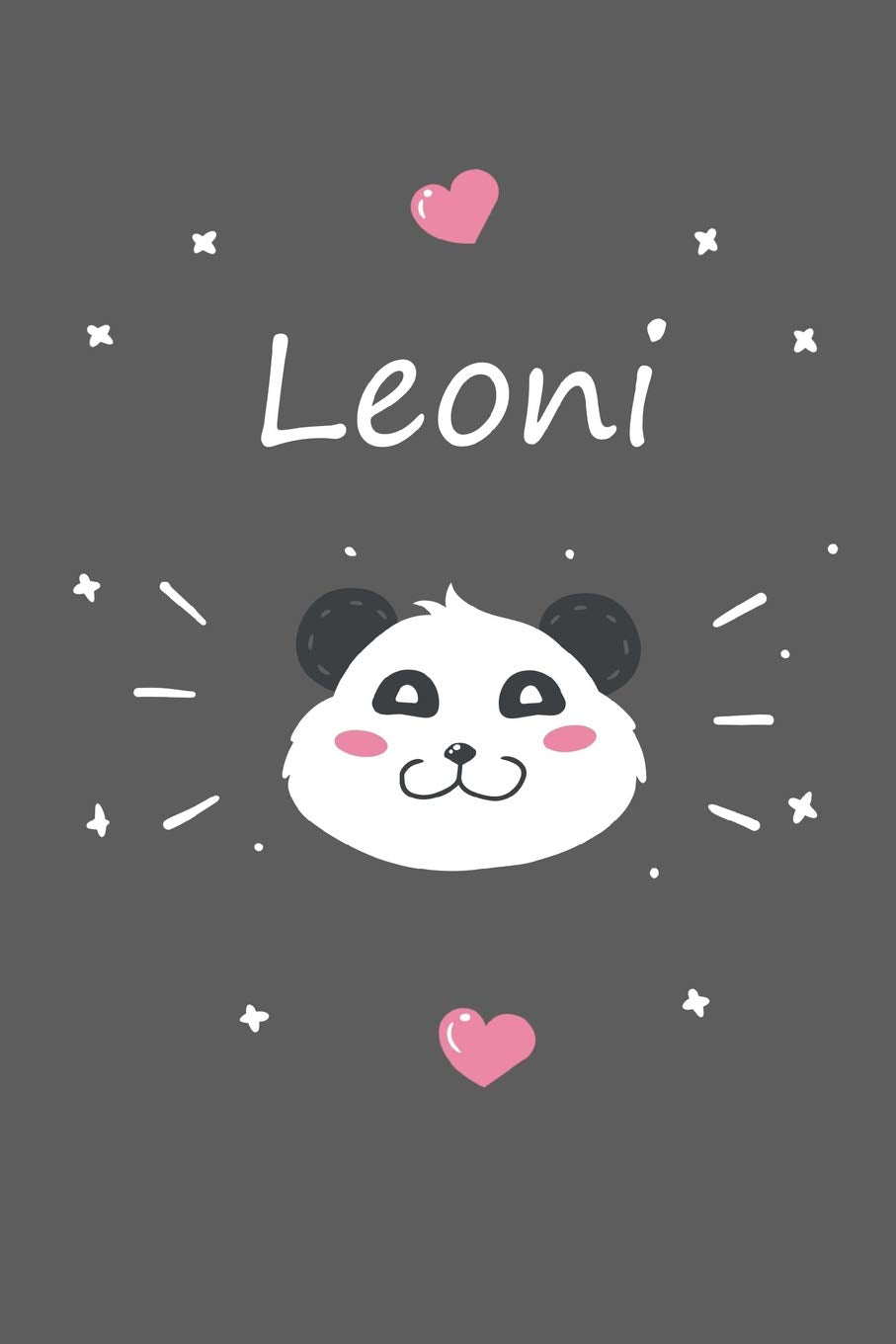 Leoni: Personalisiertes Panda Tage-/Notizbuch mit dem Vornamen Leoni und ganzen 100 linierten Seiten im 6x9 Zoll Format (ca.DIN A5). Optimal als ... zu Weihnachten, Ostern und Geburtstag. book