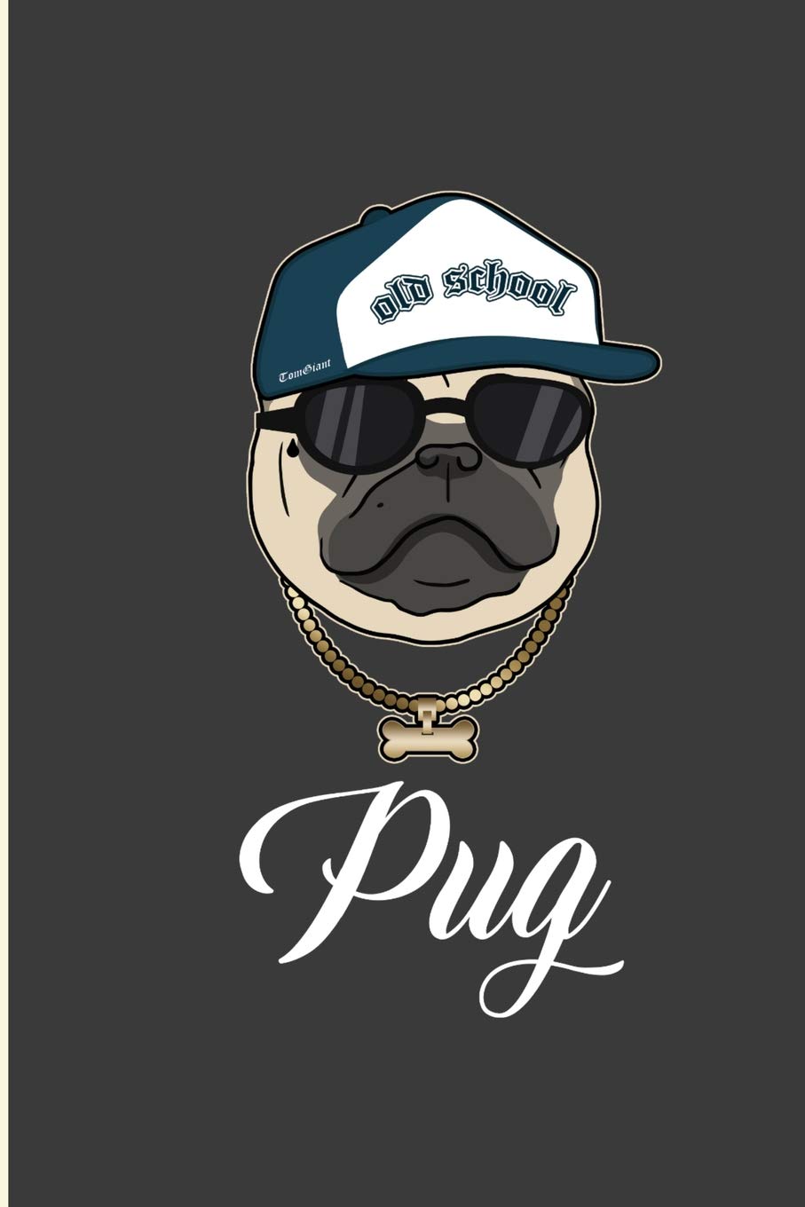 Old School Pug: Old Pug Dog Perfect Lined Notebook/Journal (6"x9") Memories