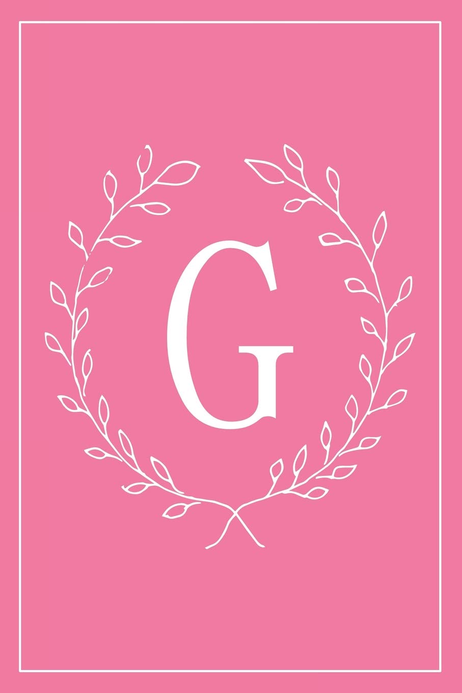 G: Hot Pink Monogram Initial Blank Lined Journal Notebook for Women and Girls Pre-Teens and Up book