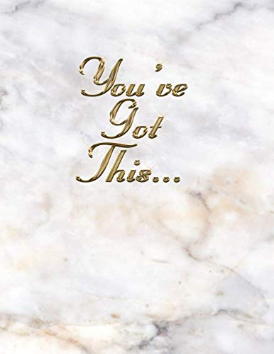 Marble Journal For Women: White Marble Lined Notebook with Gold Accents and Inlay ... Cute Inspirational Gift for Girls and Women | You've Got This Business, Finance & Career