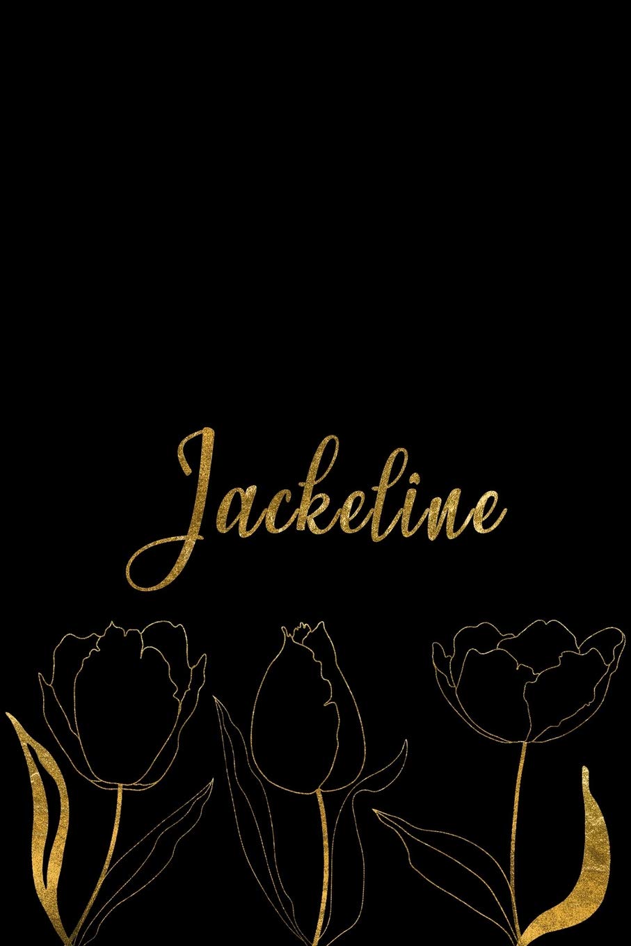 Jackeline: Personalized Writing Journal for Women - Elegant Black and Gold Media & Communication