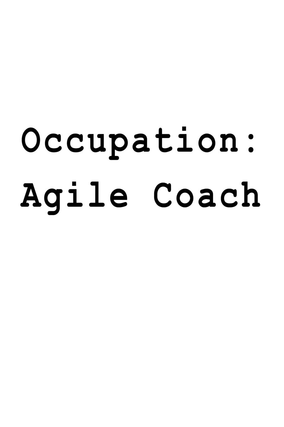 Product Image: Occupation: Agile Coach: Blank Lined Journal