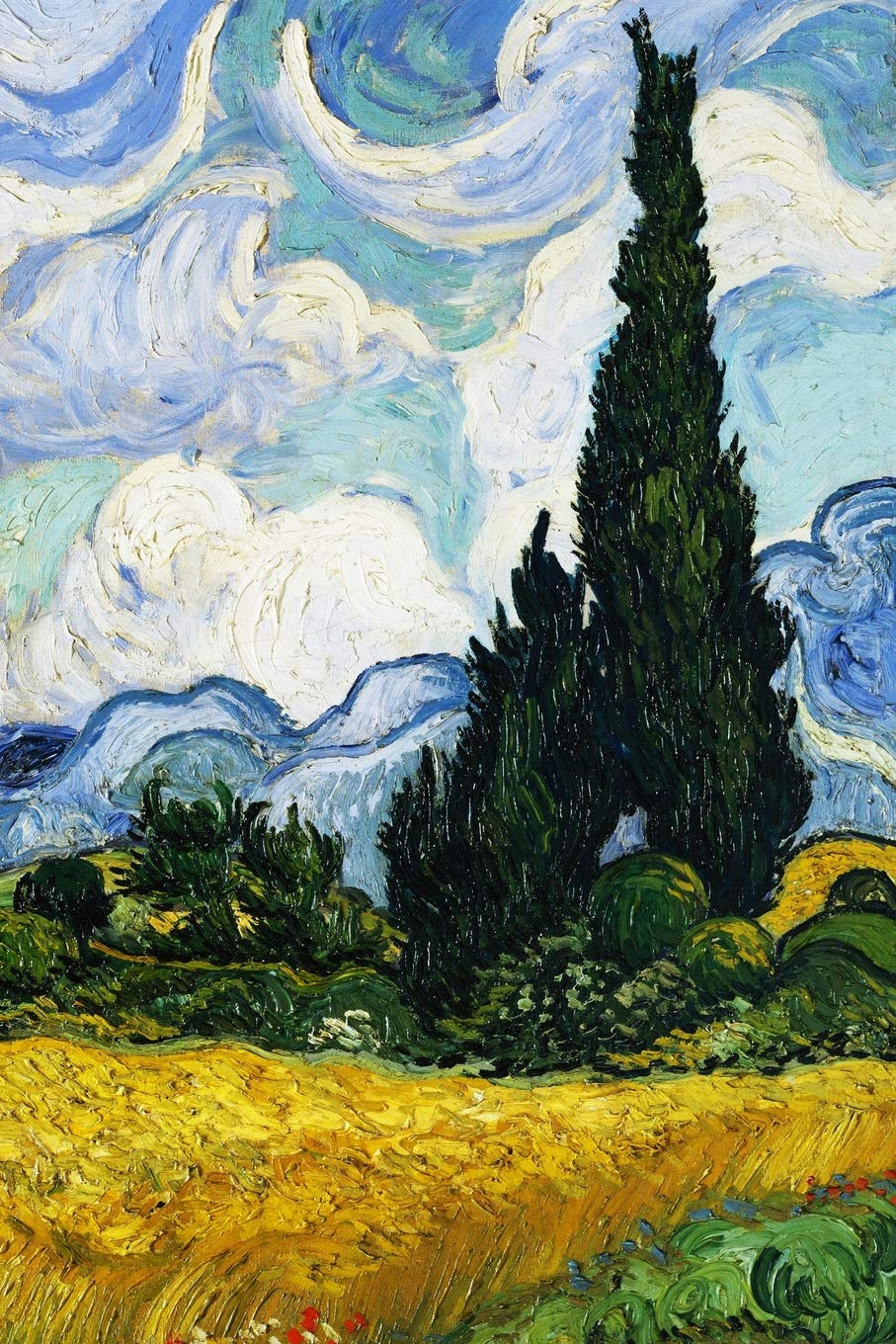 Vincent van Gogh — Daily Journal Notebook: Wheat Field with Cypresses, 1889 Film, Art & Culture