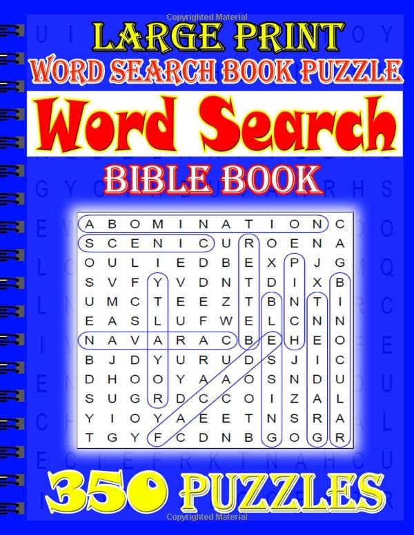 Large Print Word Search Book Puzzle Word Search Bible Book: 350 Puzzles Leisure & Fun