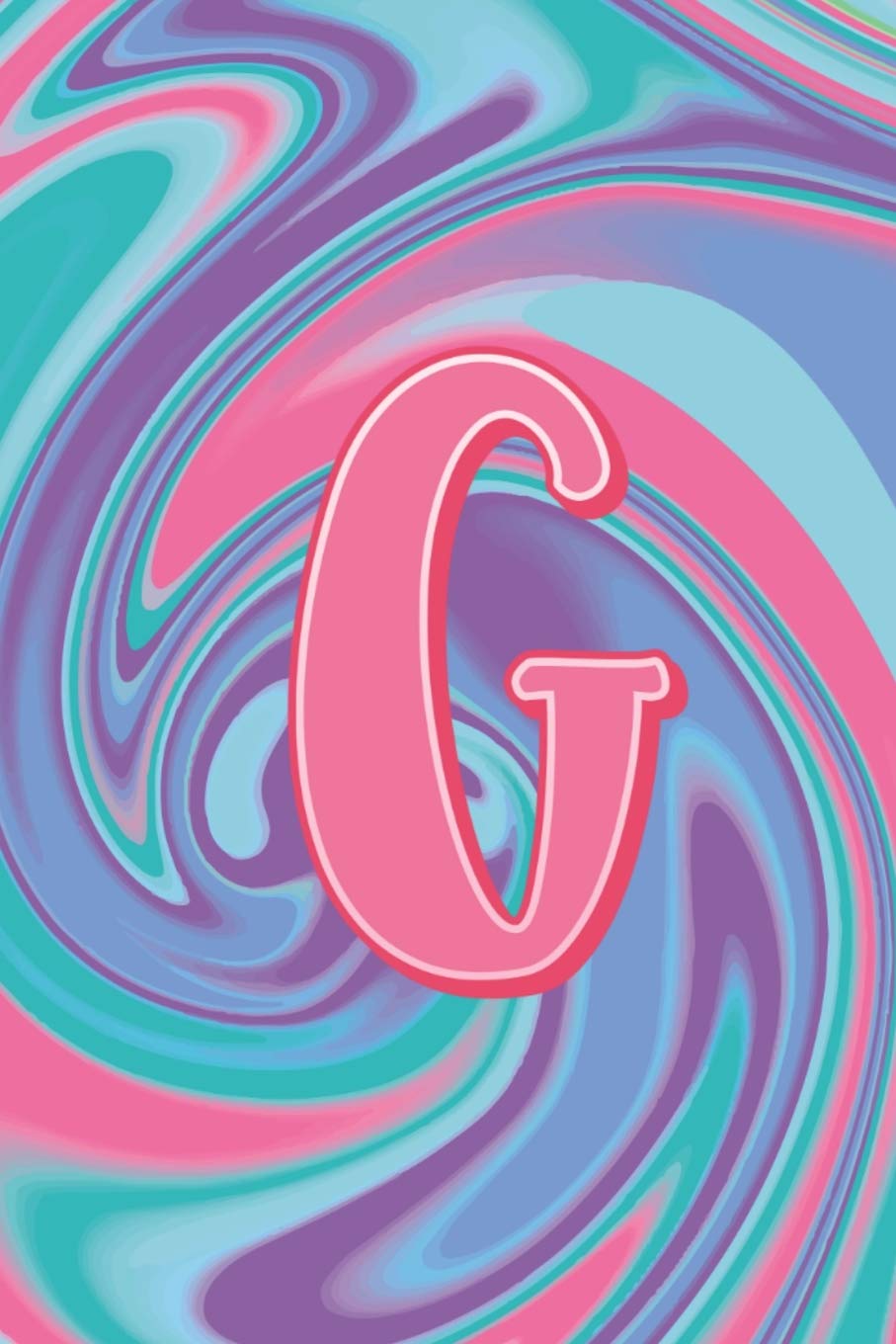 Product Image: G: Letter G Monogram Initials Pastel Tie Dye Notebook & Journal