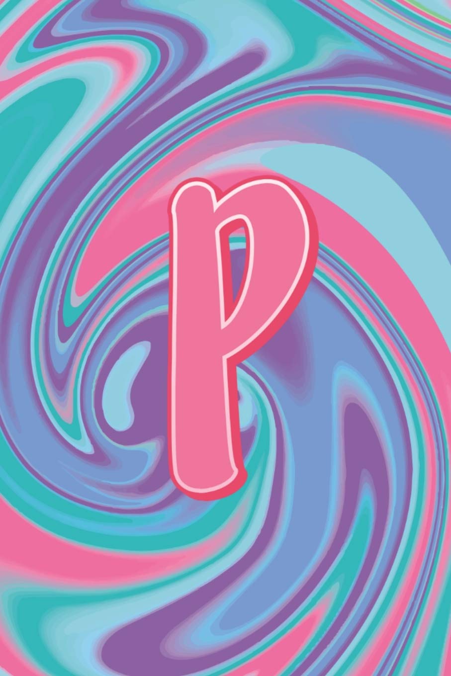 Product Image: P: Letter P Monogram Initials Pastel Tie Dye Notebook & Journal
