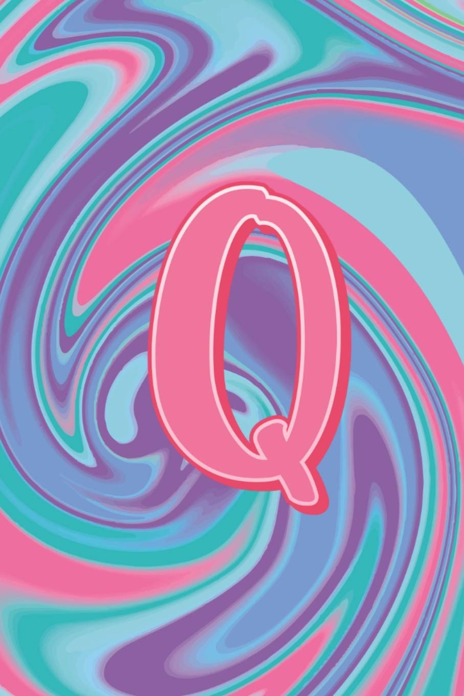 Product Image: Q: Letter Q Monogram Initials Pastel Tie Dye Notebook & Journal